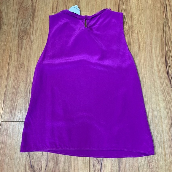 3.1 Phillip Lim Magenta Silk Cutout Tank Top - Picture 5 of 8
